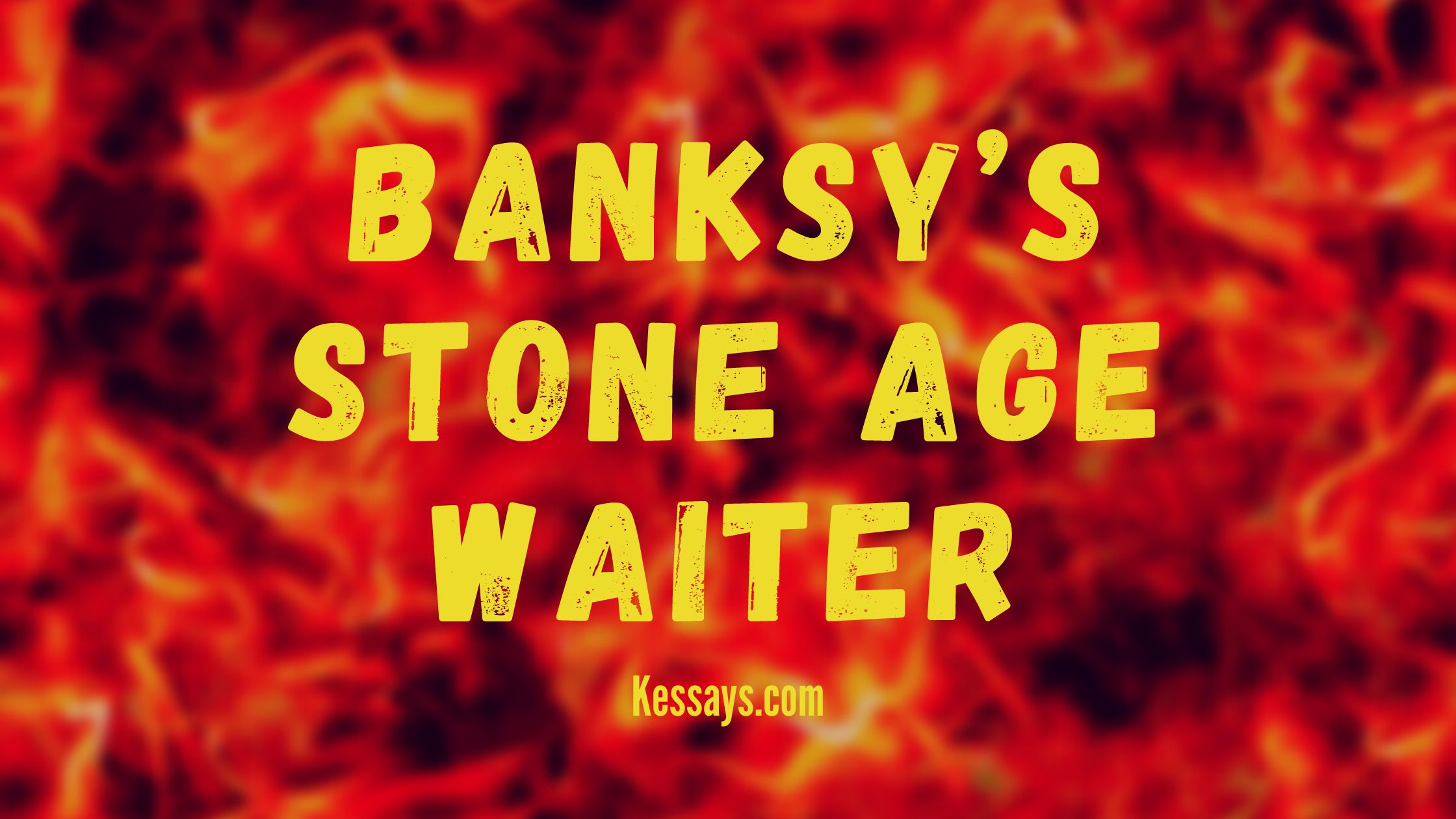 Banksy's Stone Age Waiter