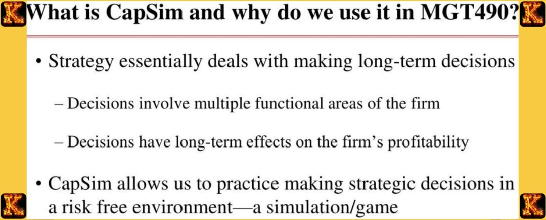 Strategic Capsim Business Simulation Help for Students